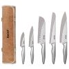 Hecef 11-Piece Kitchen Knife Set, Stonewashed Steel Ultra Sharp Japanese Knife with Roll Bag