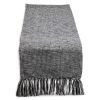 Thyme & Table Handwoven Table Runner, Black, 72 x 14