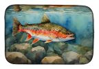 Brook Trout Dish Drying Mat Absorbent Dish Drying Mat Pad for Kitchen Counter Dish Drainer Mat for Countertop, 14 x 21", Multicolor