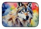 Wolves Wolf Dish Drying Mat Absorbent Dish Drying Mat Pad for Kitchen Counter Dish Drainer Mat for Countertop, 14 x 21", Multicolor