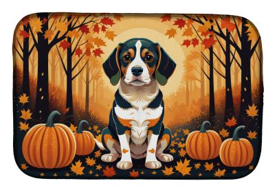 Beagle Fall Dish Drying Mat Absorbent Dish Drying Mat Pad for Kitchen Counter Dish Drainer Mat for Countertop, 14 x 21", Multicolor