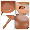 Ceramic Wok With Lid Non Stick Clay Wok With Steamer Basket Clay Wok Miccro Pressure Wok Multifunctional Household Frying Pan