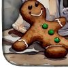 Christmas Gingerbread Men Dish Drying Mat Absorbent Dish Drying Mat Pad for Kitchen Counter Dish Drainer Mat for Countertop, 14 x 21", Multicolor