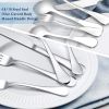 18/10 Stainless Steel Silverware Set Full Dishes 60-Piece Fancy Flatware Cutlery Set for 12 Pocketknife Mirror Polished Knife