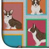 Lots of Brindle Cardigan Corgi Dish Drying Mat Absorbent Dish Drying Mat Pad for Kitchen Counter Dish Drainer Mat for Countertop, 14 x 21", Multicolor