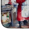 Cookies with Santa Claus Dish Drying Mat Absorbent Dish Drying Mat Pad for Kitchen Counter Dish Drainer Mat for Countertop, 14 x 21", Multicolor