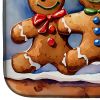 Christmas Gingerbread Dish Drying Mat Absorbent Dish Drying Mat Pad for Kitchen Counter Dish Drainer Mat for Countertop, 14 x 21", Multicolor